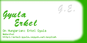 gyula erkel business card